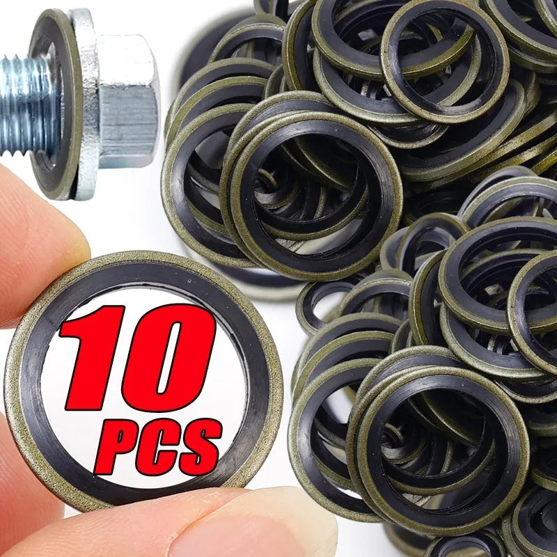 Non-Slip Car High Pressure Fuel Line Drain Plug Gasket Universal Oil Pan Gaskets Accessories Seal M6/M8/M10/M12/M14/M16/M18/M20