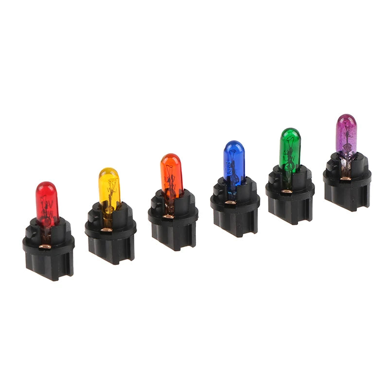10Pcs T5.5 Led Bulb1.2W Car Interior Lights Dashboard Heating Indicator Wedge Auto Instrument Lamp air conditioning lamp 12V