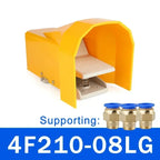 Lockable Pneumatic Foot Pedal Valve Switch, 2 Position 5 Way Air Control Valve FV320 FV420 4F210-08GL for Industrial Machinery