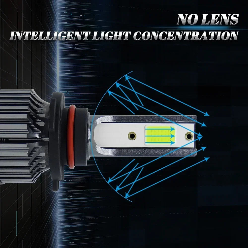 LED 9005/HB3 9006/HB4 9007 H13 H11 H7 H4 H3 H1 880 Car Bulbs 12V High Low Beam 20000LM 120W 6500K White Plug-N-Play 80000h amagi
