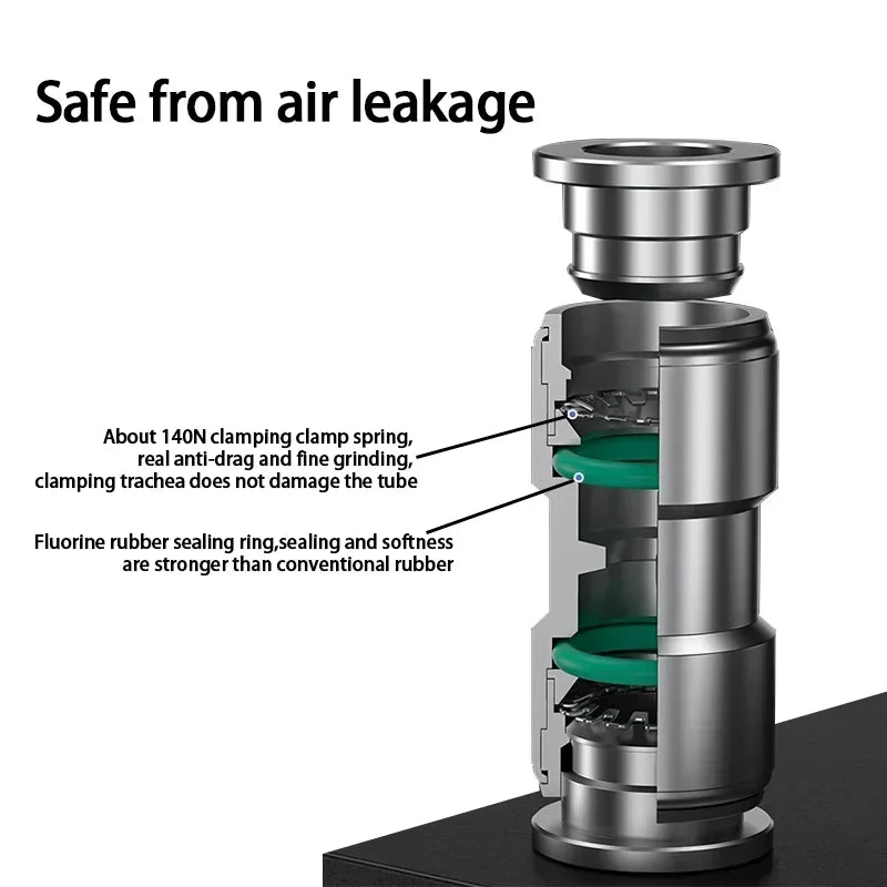 304 Stainless Steel Pneumatic Quick Connect Fitting PG PU 4 6 8 10mm for Air Compressor Gas Pipe Hydraulic Plug-In 10-50PCS
