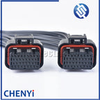 34 Pin/Way Female or male Auto Oil Gas Connector ECU Straight PCB Plug With 30cm Wire Harness Pigtail 4-1437290-0 4-1437290-1