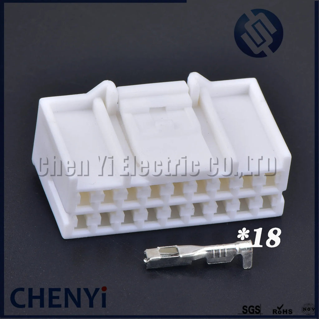 1 set 18 Pin headlight wiper combination switch light plug Window lifter fuse box plug 936213-1 936204-1