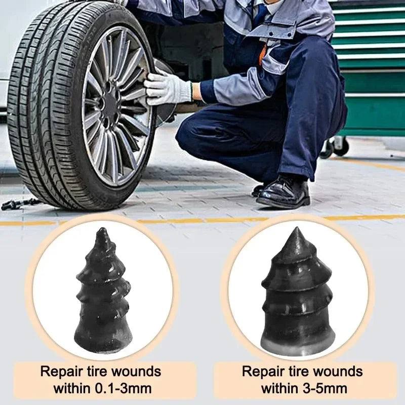100pcs Vacuum Tyre Repairing Nails Car Truck Motorcycle Scooter Bike Tire Puncture Repair Rubber Nail Tools Accessories wholesal