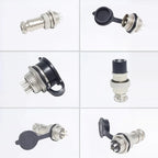 GX12 GX16 GX20 Aviation Connector Dust Cover, Threaded Protective Cap for Plug/Socket, Waterproof, Metal/Plastic Options