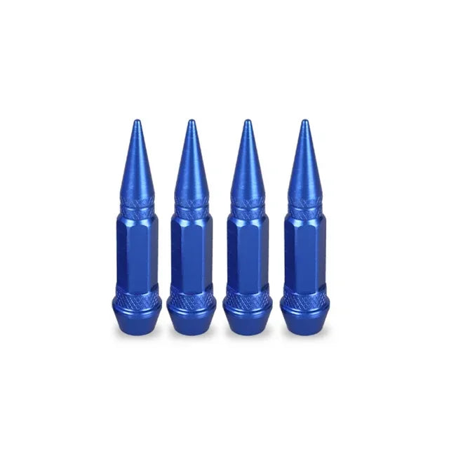 4pcs Premium Aluminum Spike Wheel Stem Caps 45/60mm for Cars Trucks Bikes Motocycles Valve Dust Protection with Edgy Style amagi