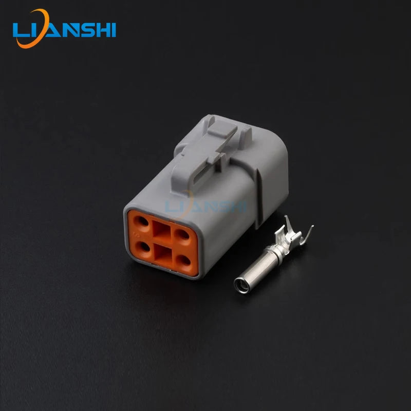 DTP04-4P/DTP06-4S Deutsch high current connector Engine engineering vehicle LED spot light power 4p plug with terminal