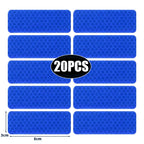 50/10pcs Car Bumper Reflective Stickers Reflective Warning Strip Tape Secure Reflector Stickers Decals Safety Warning 3*8CM