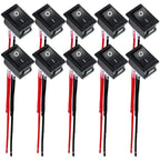 10/1Pcs Round Rocker Switch ON/Off SPST 2Pin Latching Toggle Switch Snap Boat Car Round Switches Pre-Wired 6A/250V 10A/125V