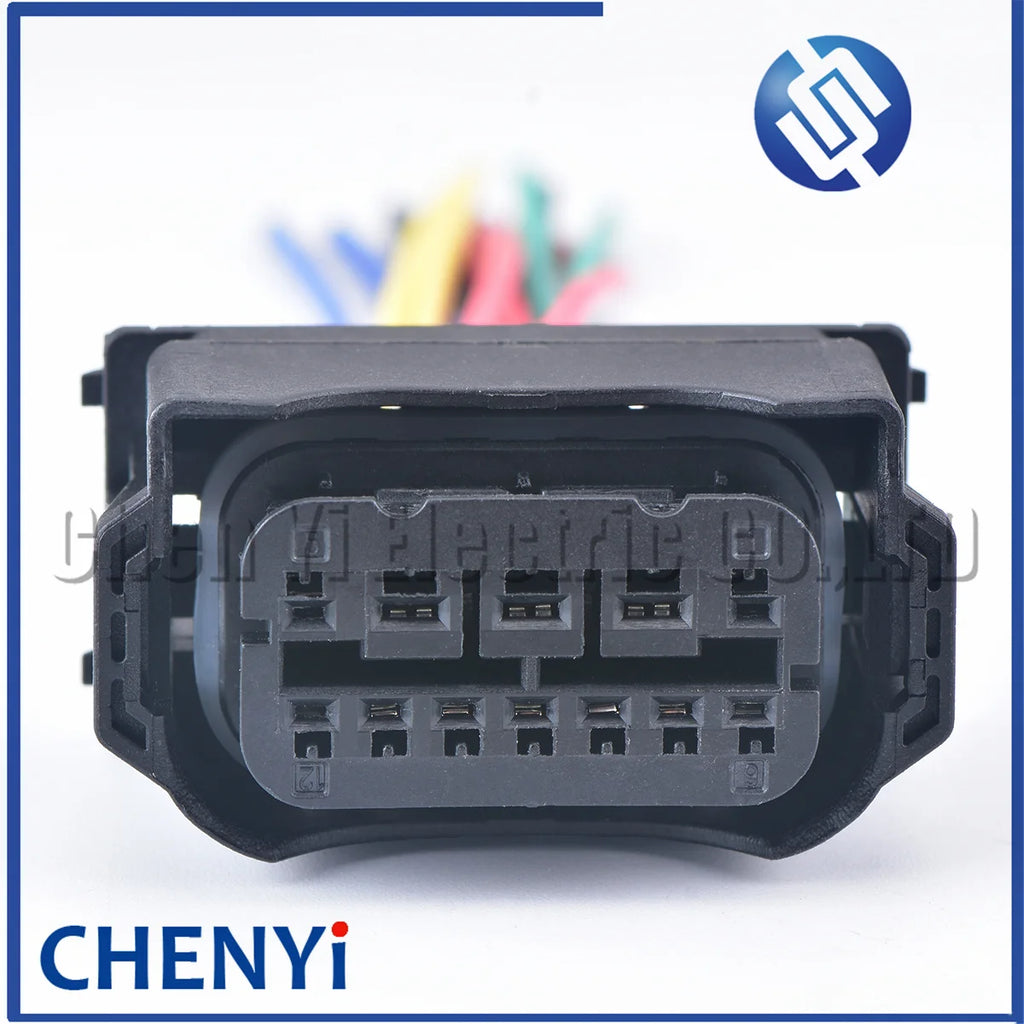 12 Pin Automotive connector Led Lamp Headlight Head Light wiring harness Plug Pigtail 61132359991 1-1452335-1 1-1452334-1