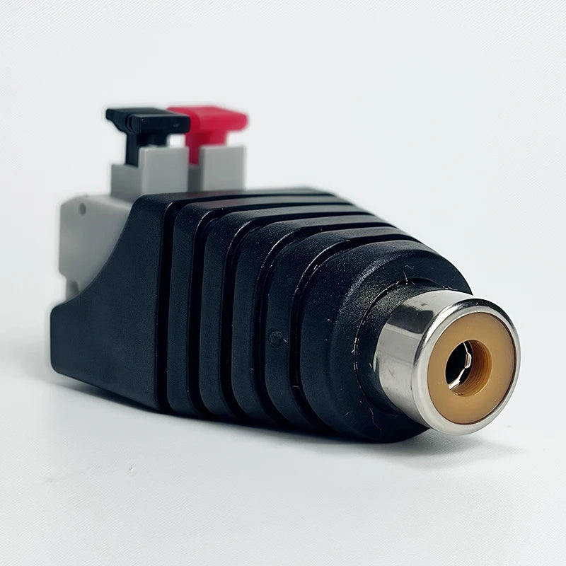 4/10/40PCS RCA Male & Female to Terminal Block Adapter, Solderless AV Audio Video Connectors for Speaker, Home Theater, CCTV Use