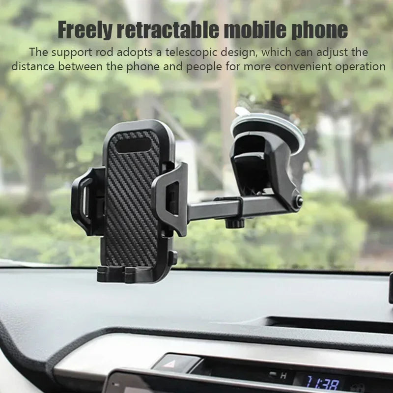 For iPhone 15 14 13, Gravity Suction Cup Dashboard Car Phone Holder, Car Mobile Support Smartphone Mount amagi