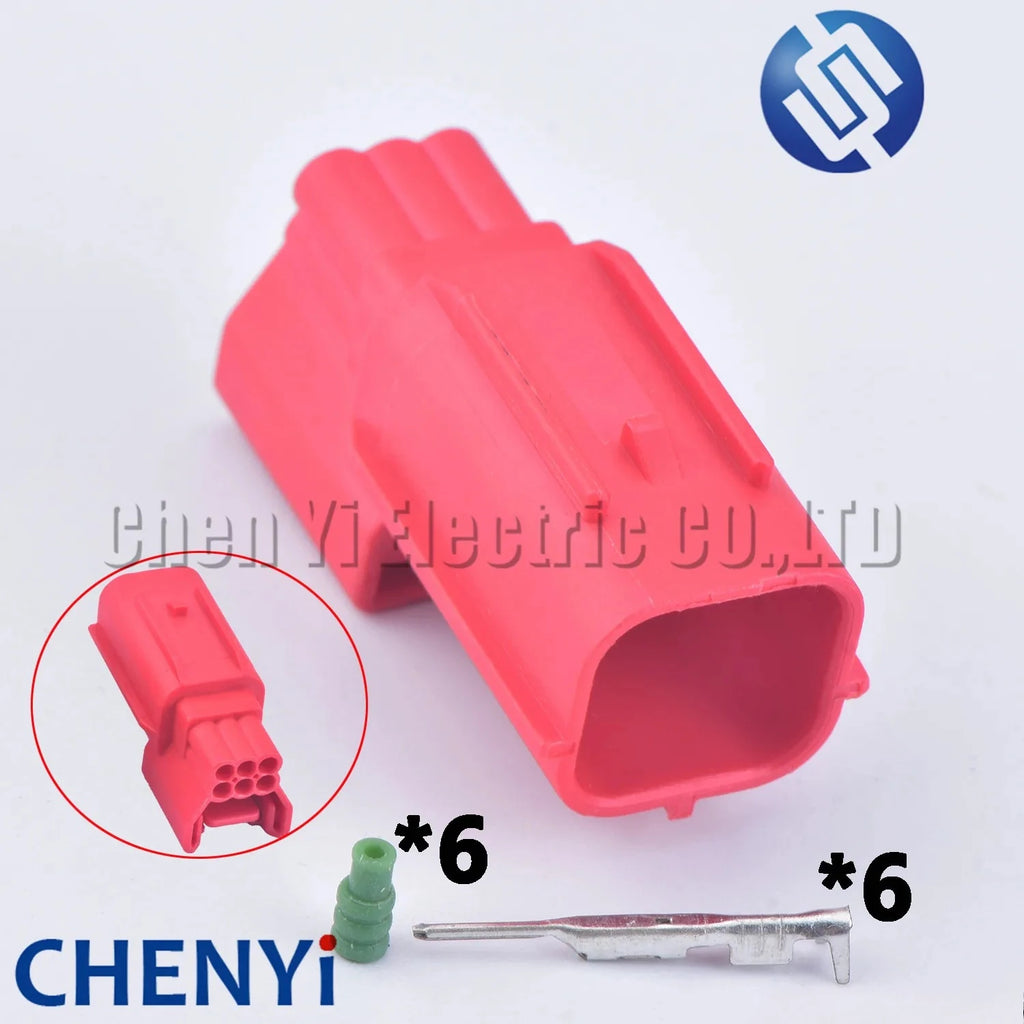 1 Set 6 Pin Car OBD Diagnostic Plug Auto Universal Socket Automotive Connector female protection cover 6189-7963 MWTPB-06-1A-R