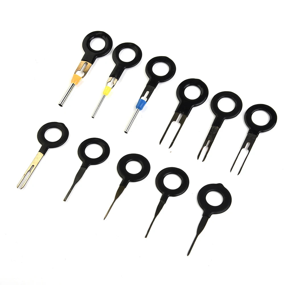11pcs/Set Car Wire Terminal Removal Kit Tool Crimp Connector Extractor Release Pin Remover Repairing Disassembly Tools