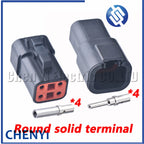 Black DTP series 4 Pin Male Female Automotive Waterproof Connector Plug DTP06-4S DTP04-4P For cummins ECM Power Connector Module
