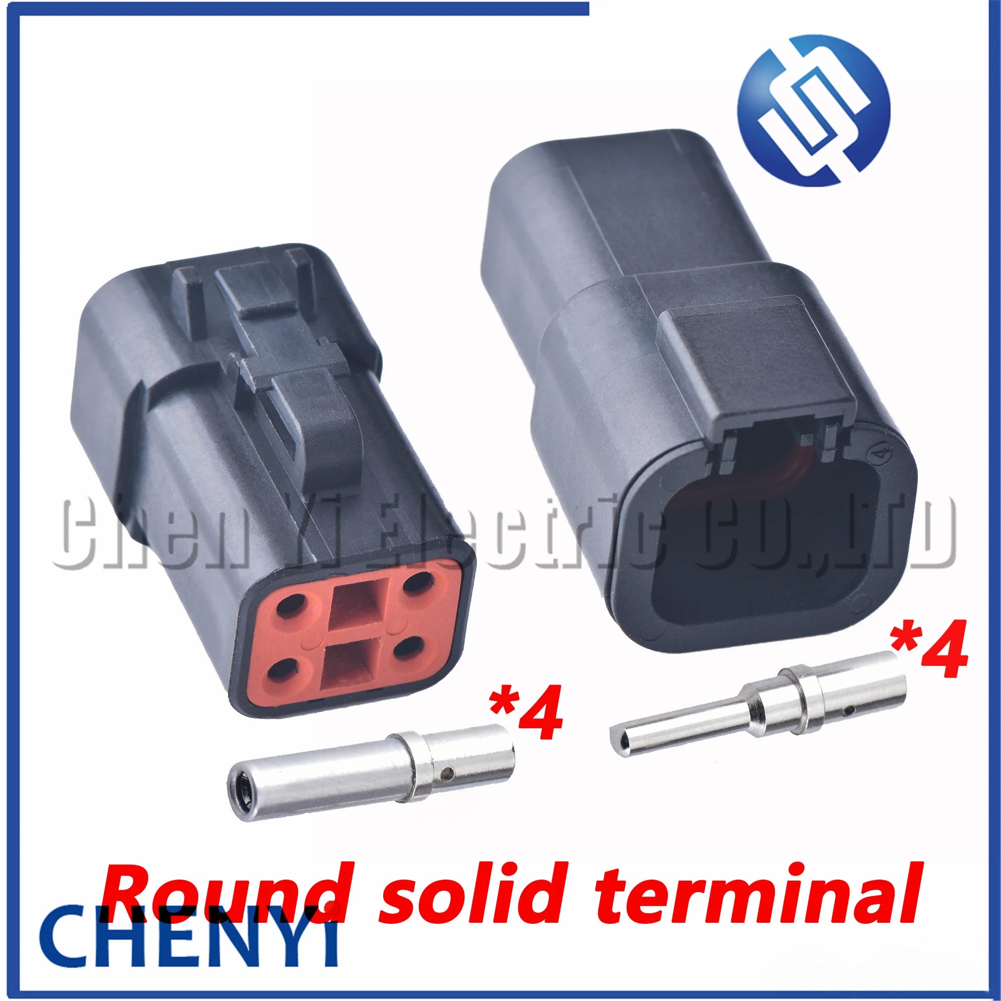 Black DTP series 4 Pin Male Female Automotive Waterproof Connector Plug DTP06-4S DTP04-4P For cummins ECM Power Connector Module