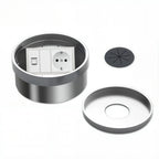 Embedded Hidden Ground Plug Flush Design Stainless Steel Compressive Anti-Rust Anti-Corrosion Home Office Indoor Socket Outlet