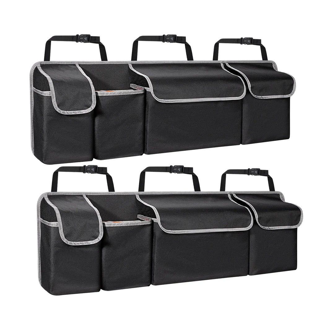 Car Trunk Organizer Durable Waterproof Collapsible with 4 Pockets Ideal for SUVs, Trucks MPVs Backseat or Trunk Storage Amagi