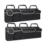 Car Trunk Organizer Durable Waterproof Collapsible with 4 Pockets Ideal for SUVs, Trucks MPVs Backseat or Trunk Storage Amagi