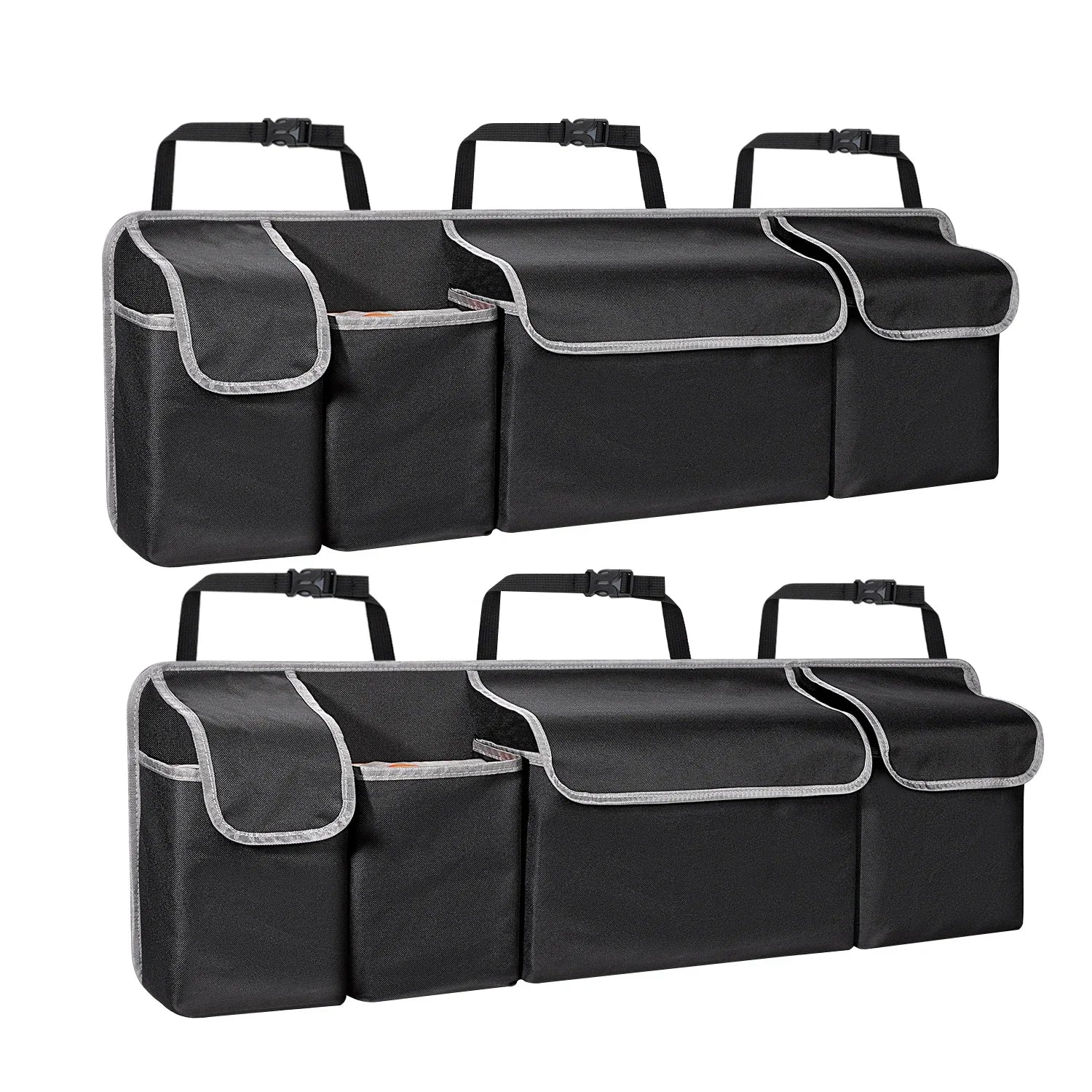 Car Trunk Organizer Durable Waterproof Collapsible with 4 Pockets Ideal for SUVs, Trucks MPVs Backseat or Trunk Storage Amagi