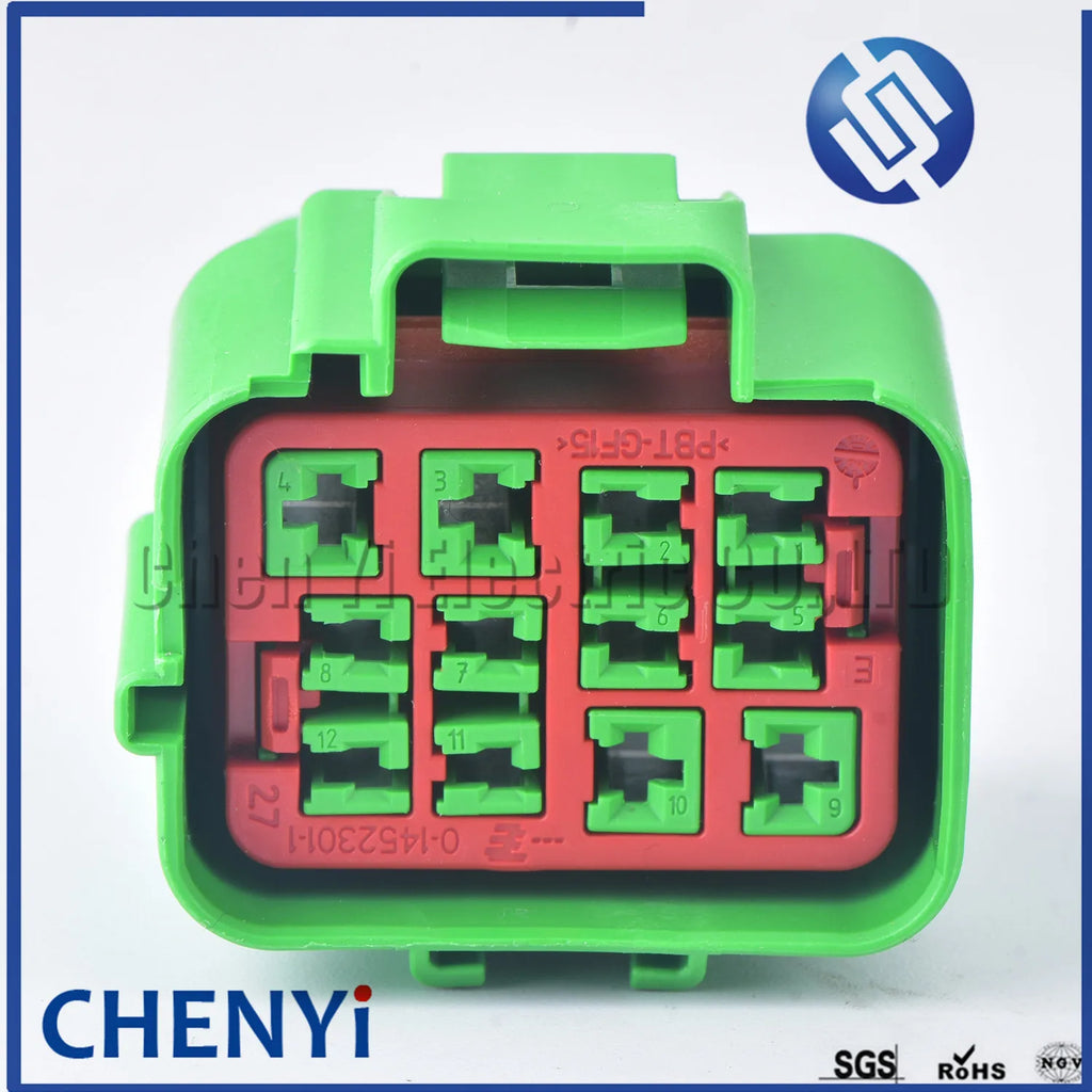 12 Pin 0-1452299-1 0-1452300-1 Female HeadLamp Light Harness Assembly Connector Plug For Volvo Land Rover S40 S60 S80L XC90 XC60