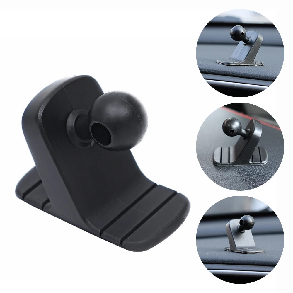 Car Phone Black Holder Sticky BaseBendable Design Can Be Adapted To A Variety of CurvatureSoft Rubber MaterialBall Head17mm