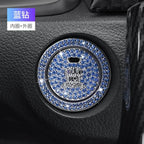 Car One-click Start Button Interior Engine Ignition Start Stop Button Protective Cover Crystal Decoration Car Accessories amagi
