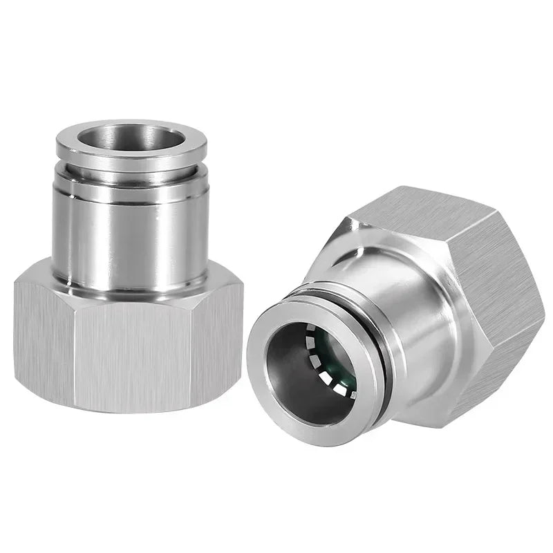 304 Stainless Steel Quick-Connect Air Hose Fittings - BSP 1/8",1/4",3/8",1/2 Pneumatic Pipe Connectors with Corrosion Resistance