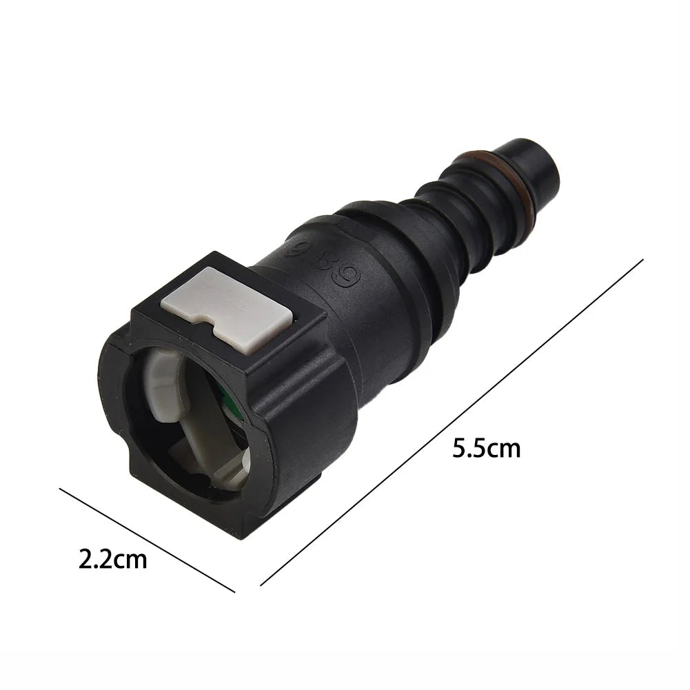 Car Fuel Line Coupler Hose Quick Connect Straight 9.89mm ID8 Car Fuel Line Hose Pipe Coupler Quick Release Connector SET