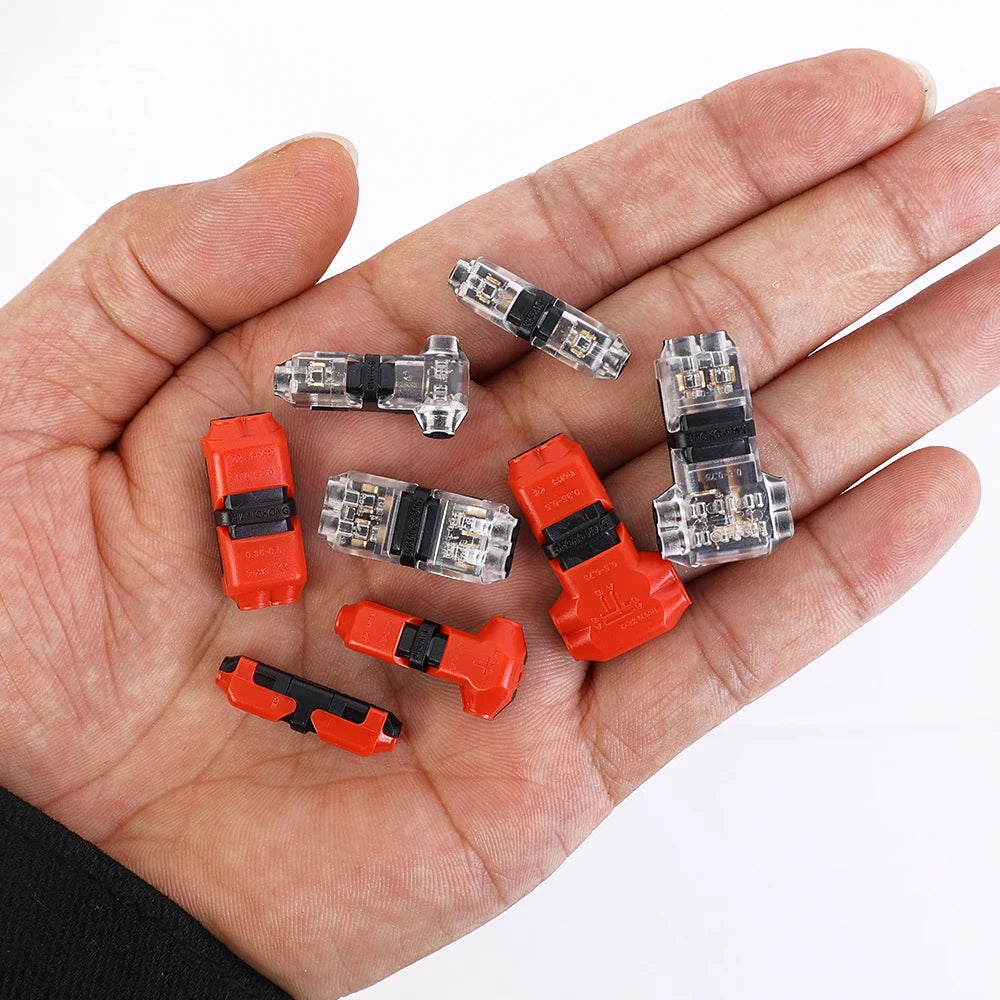 T-Tap Wire Connectors – I & T Type 2-Pin Splice Connector 12V 24V DC 300V AC 18-22AWG