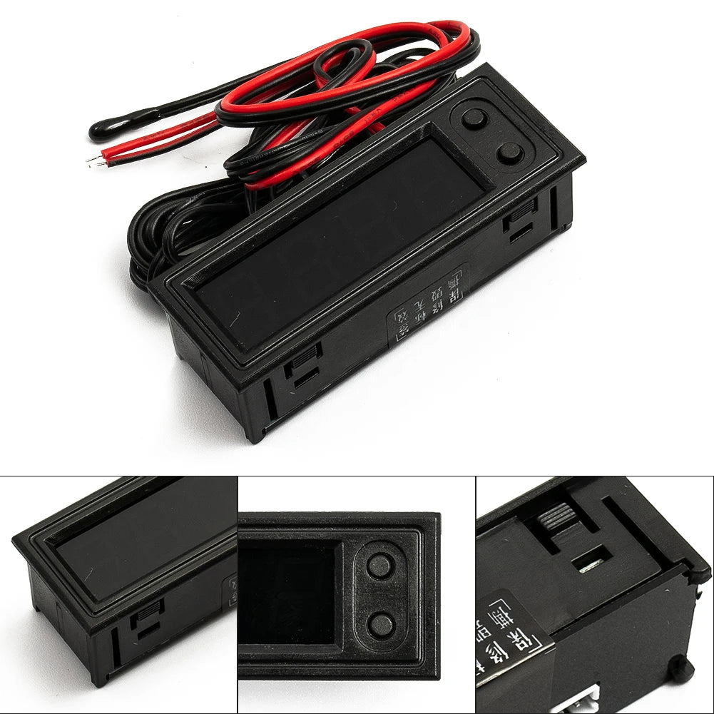 12V 3in1 Vehicle Car Kit Thermometer With Voltmeter With Clock LED Digital Display 3 In 1 Voltmeter Interior Parts