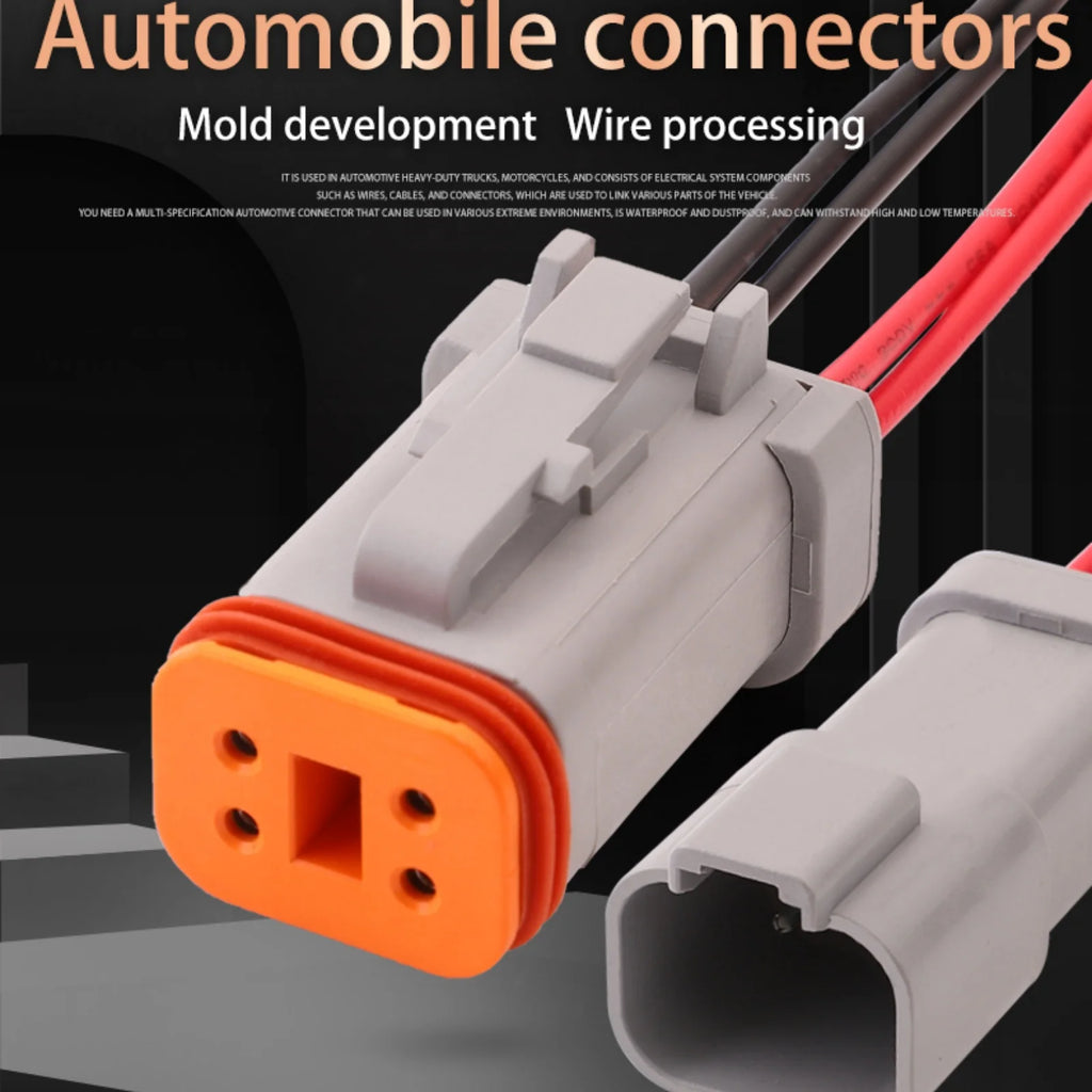 4-PIN Connector Waterproof 1.6mm Series Male Female Connectors Wiring Harness DT04-4P-C017 DT06-4S-C017