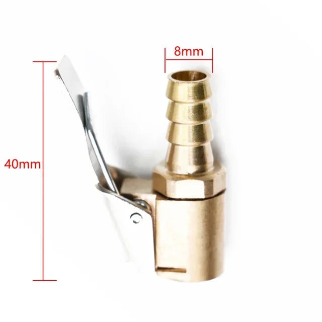 Advanced Car Tire Air Chuck Inflator Pump Valve Connector Clip-on Adapter Brass 6mm 8mm Wheel Valve For Inflatable Pum amagi New