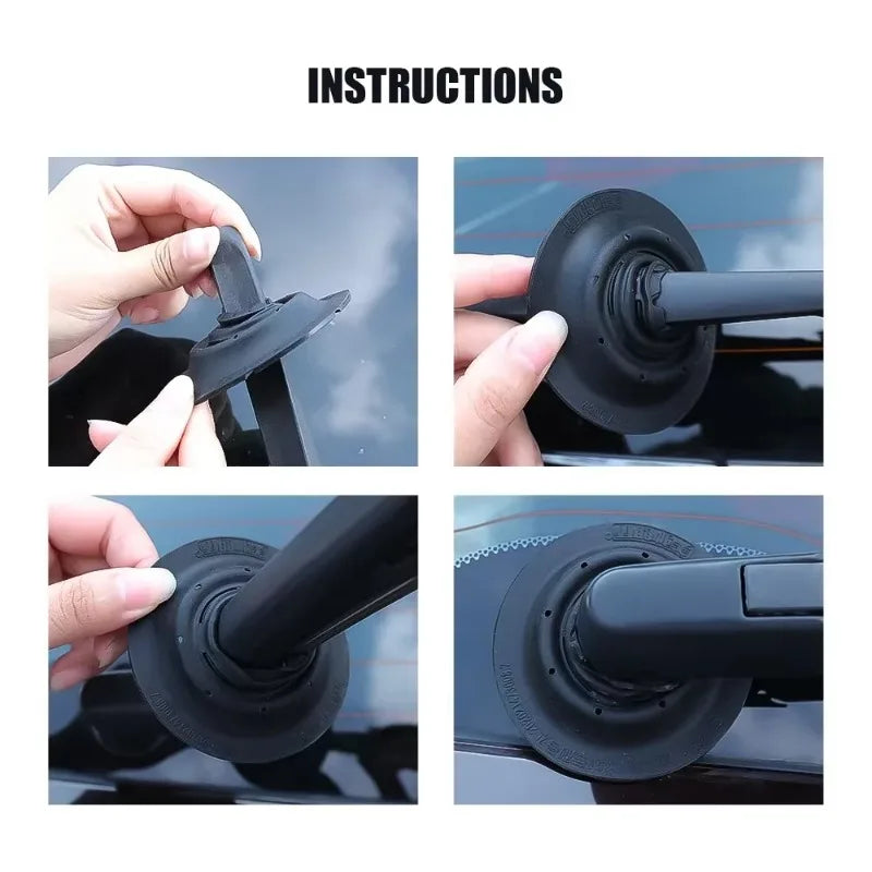 1/2pcs Car Wiper Bottom Hole Dustproof Cover Debris Leaves Falling Prevention Protective Covers Car Windshield Wiper Accessories
