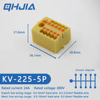 1 in Multiple Out Electrical Splitter Wire Connector Plug-in Terminal Block for Home Light Wiring Guide Rail Junction Box