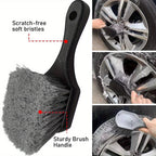Car Tire Brush - Durable Wheel Cleaning Scrub Brush with Ergonomic Handle - Automotive Detailing Tool for Rims Wheels Amagi