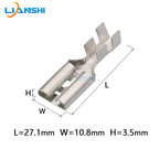 100pcs 9.5 spring plug terminals Automotive high-current terminal plug DJ621-E9.5×1.2C