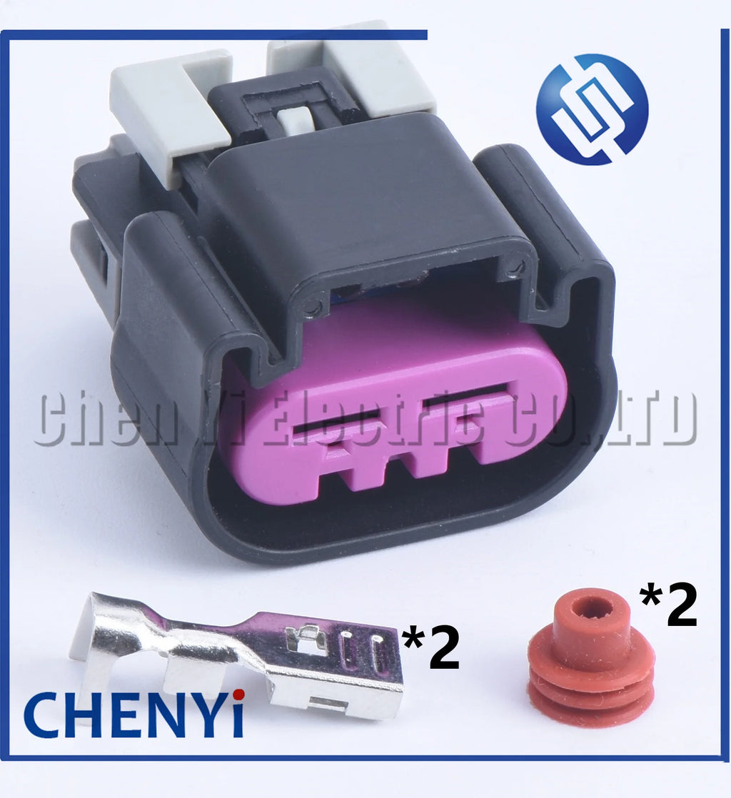 2 Pin 6.3mm Automotive Waterproof Connector Sensor Plug Electrical Auto Fan Cable Wire Socket 15454358 With wire or with Pin