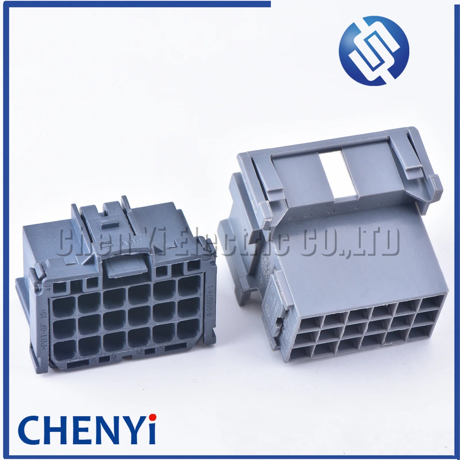 Grey 18 Pin male female Connector Automotive  Plug Unsealed Electric Harness Socket 8-968974-1 1-967629-1 With Terminals