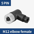 1Pcs M12 12MM Sensor Connector Straight Angle Male Female Waterproof Screw Threaded Plug Coupling 4 5 8 Pin PG7