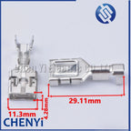 10/20 Pcs 9.5 mm Female Auto Crimping Wire Terminal Copper Splice Brass Pins G257 ST741394-3 7116-3250 7116-3250 DJ626-D9.5×1.2C