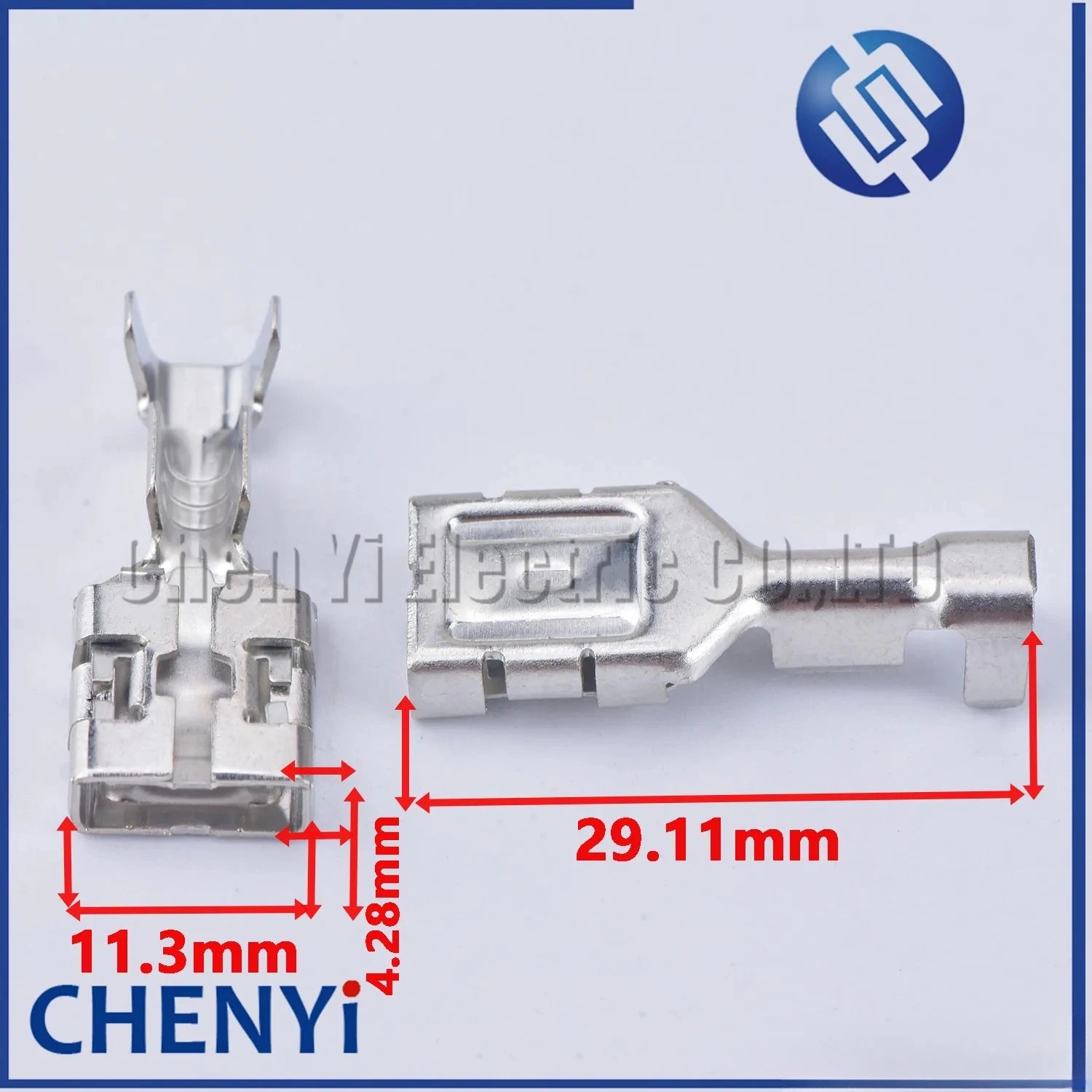 10/20 Pcs 9.5 mm Female Auto Crimping Wire Terminal Copper Splice Brass Pins G257 ST741394-3 7116-3250 7116-3250 DJ626-D9.5×1.2C