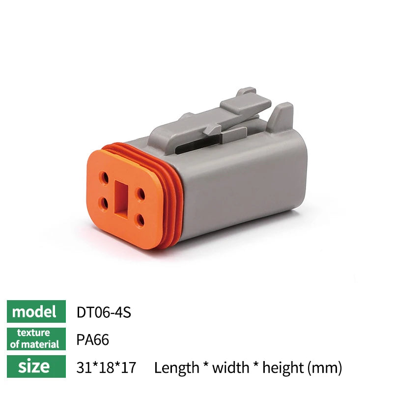 1/5 Boxes 250pcs Deutsch DT Series Waterproof Wire Connector Kit Automotive Sealed Plug with Pins DT06-2/3/4/6S DT04-2/3/4/6P
