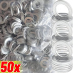 50/10Pcs Oil Drain Plug Crush Washers Gaskets 14mm for Honda Accord Civic CRV CRZ HRV Pilot Acura 9410914000 94109-14000