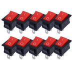 Push Button Switch 21x15mm SPST 2Pin 6A 250V KCD11 Snap-in on/Off Rocker Switch 21MM*15MM Black Red and White 10/5Pcs