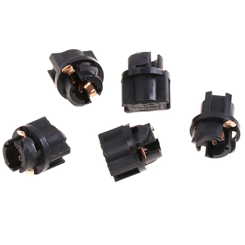 5Pcs Signal Lamp T5 LED Twist Socket Instrument Panel Cluster Socket Lamp Holder Base T5 Socket Car Bulbs Base