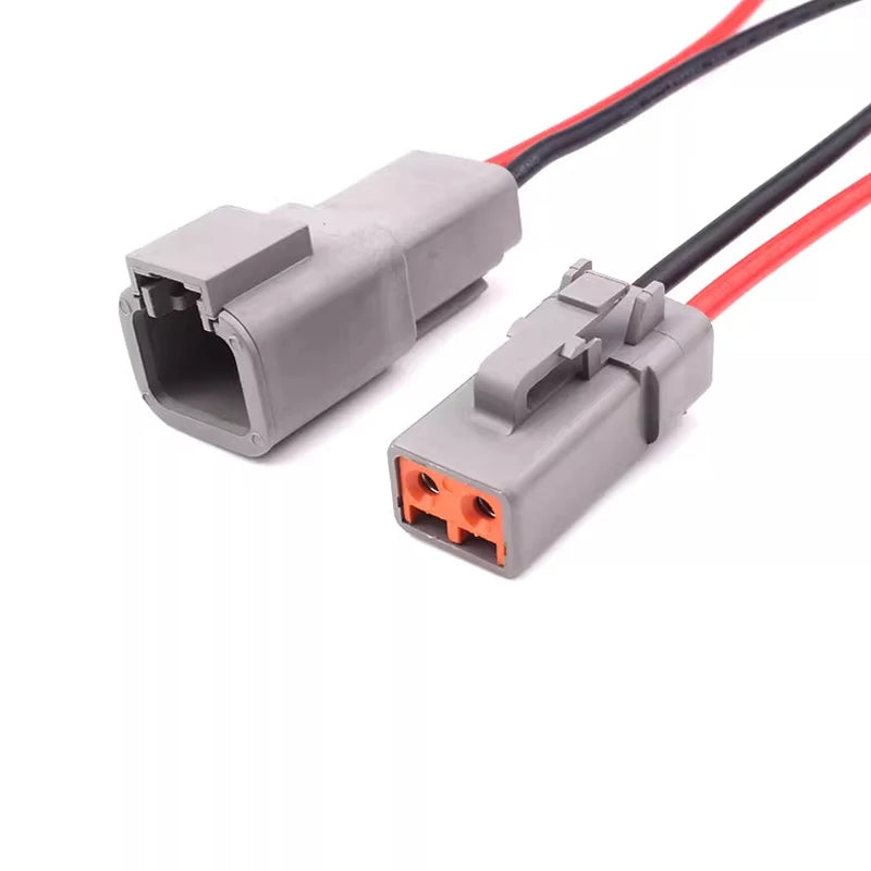Wiring harness connector DTP06-2S, automotive connector DTP04-2P, high-current spotlight 2.5 square, 2-hole with wire