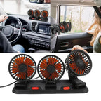 Adjustable 1/3 Head Air Fan for Car 2 Speeds 360 Degree Rotation Silent Ventilador Portátil for Home, Office Ventilador Amagi