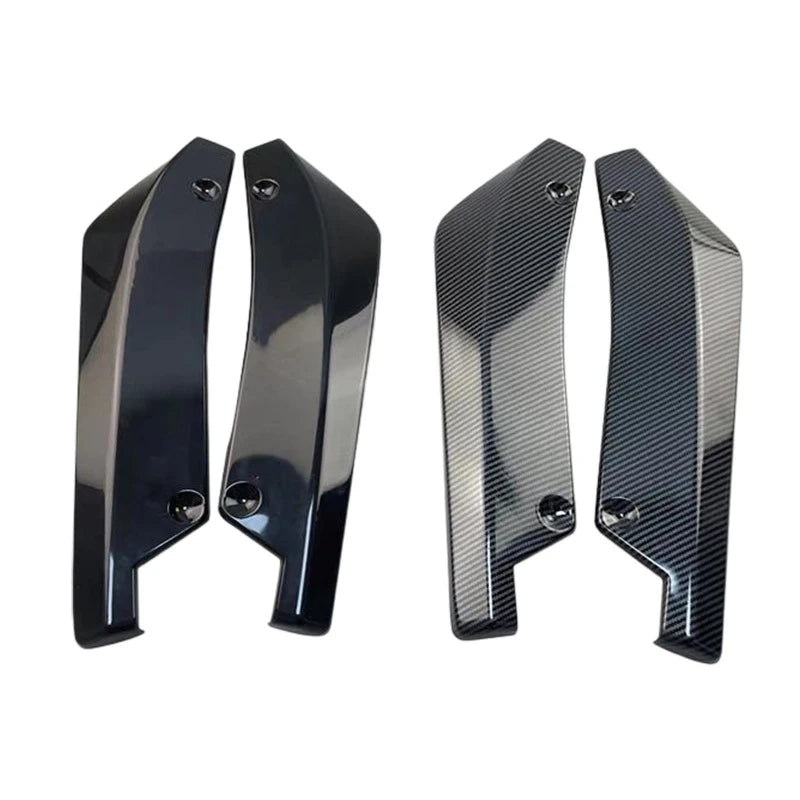 1Pair Carbon Fiber Winglets Side Skirt Extension Car Front Rear Bumper Strip Lip Spoiler Diffuser Splitter Scratch Protector