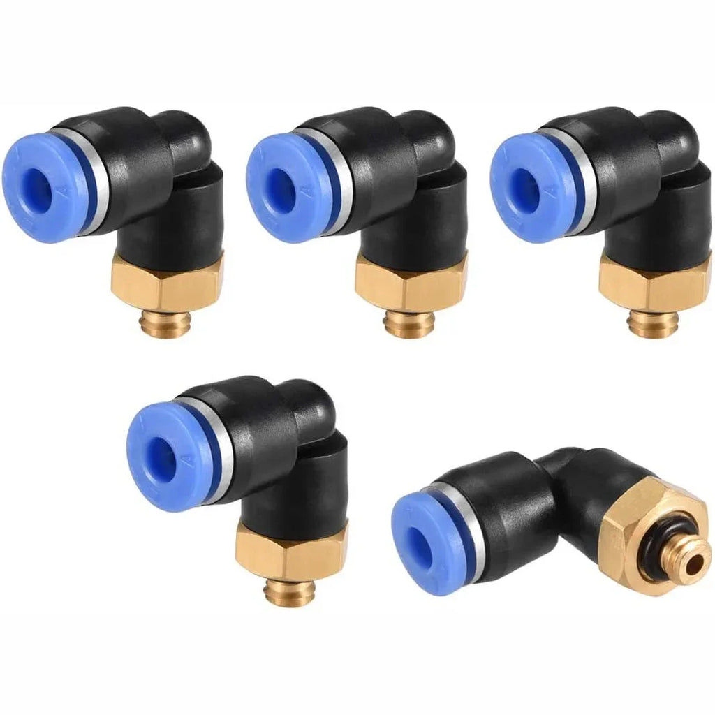 PL Push to Connect Tube Fitting Male Elbow PL4/6/8/10/12mm Tube OD x M5/01/02/03/04 Thread Pneumatic Air Push Fit Lock Fitting